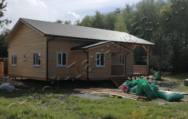 4 Каркасно-щитовой дом Д-40, 13х11м, 126  М², Тульская область, Заокский район, КП Романовский парк. (6)